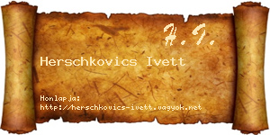 Herschkovics Ivett névjegykártya
